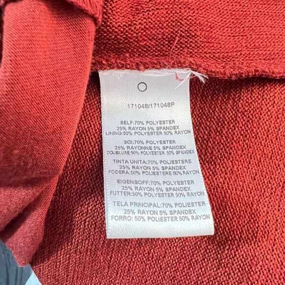 Dolan Anthropologie Long Sleeve Pleated Fit & Flare Burnt Orange Dress XS - Picture 8 of 10